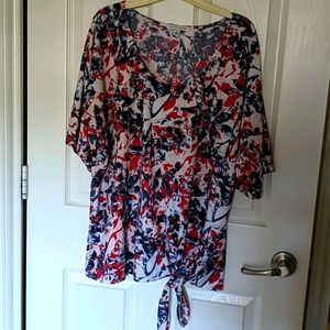 Red, white, and blue shirt